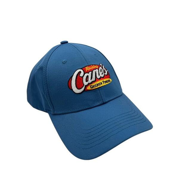 Raising Canes Hat One Love Crew Cap Adult Adjustable Medium Blue Chicken Fingers - Picture 1 of 13